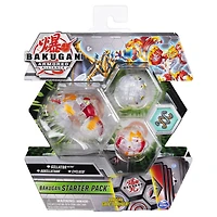 Bakugan, Starter Pack 3 personnages, Diamond Gillator Ultra, Figurines Armored Alliance articulées à collectionner