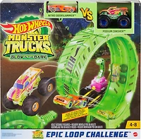 Hot Wheels Monster Trucks Glow-in-the Dark Epic Loop Challenge Playset - R Exclusive