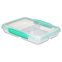 Sistema To Go Multi Split Meal & Food Container with Dividers & Clips, 820 mL, Colour May Vary