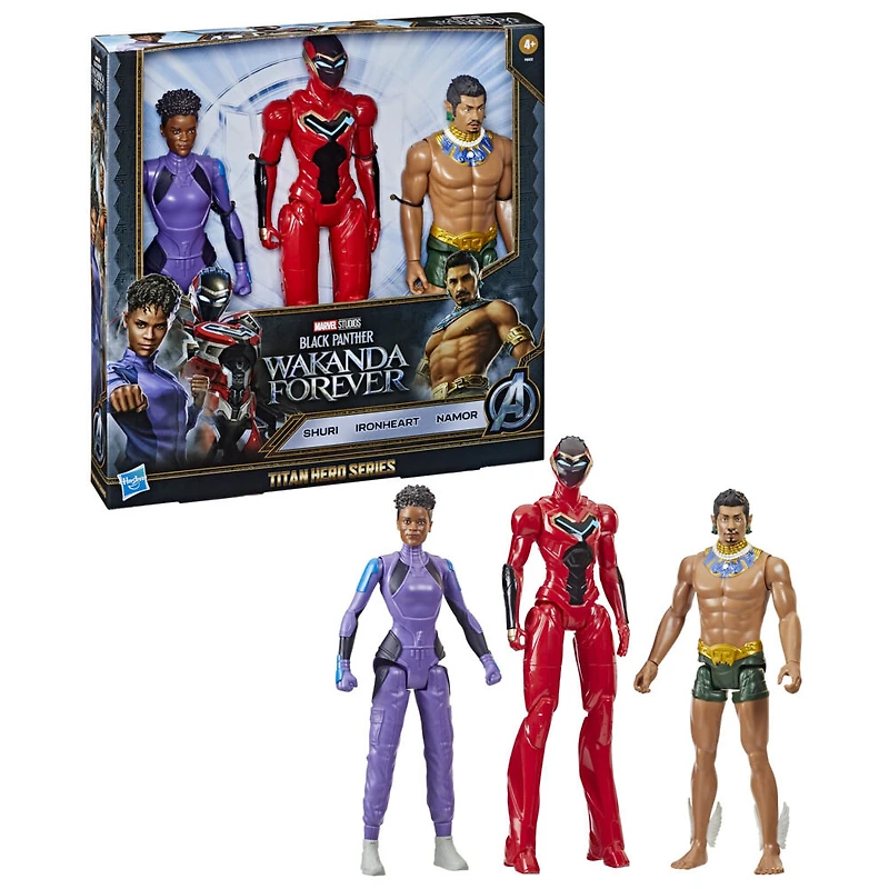 Marvel Studios' Black Panther : Wakanda Forever, pack de figurines Titan Hero Series Shuri, Ironheart et Namor - Notre exclusivité