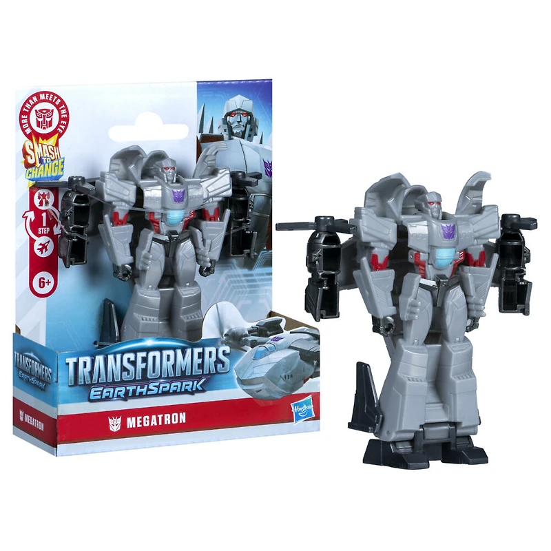 Transformers EarthSpark 1-Step Smash Changers Megatron Action Figure