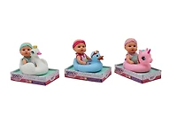 You & Me - 7" Bath Time Baby. (3 Assorted) - All Vinyl Doll With Animal Floater
