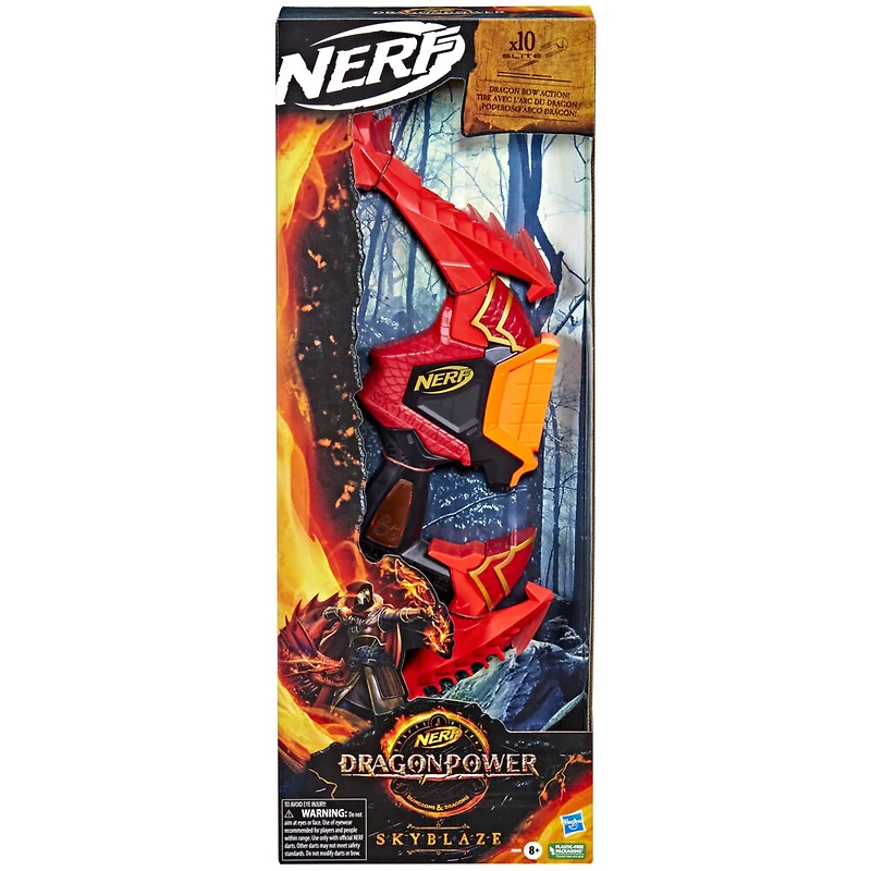 Nerf DragonPower, arc à fléchettes Skyblaze, inspiré de Dungeons and Dragons, 10 fléchettes Nerf, range 5 fléchettes - Notre exclusivité
