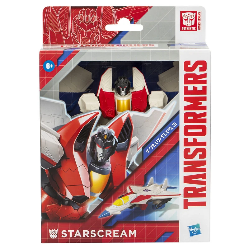Transformers Authentics, figurine articulée Starscream de 17,5 cm, robot pour enfants, à partir de 6 ans