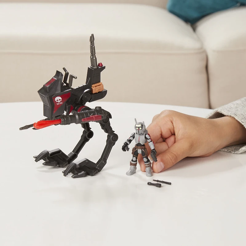 Star Wars Mission Fleet Expedition Class, Tech (Bad Batch), Embuscade en AT-RT, figurine de 6 cm avec véhicule