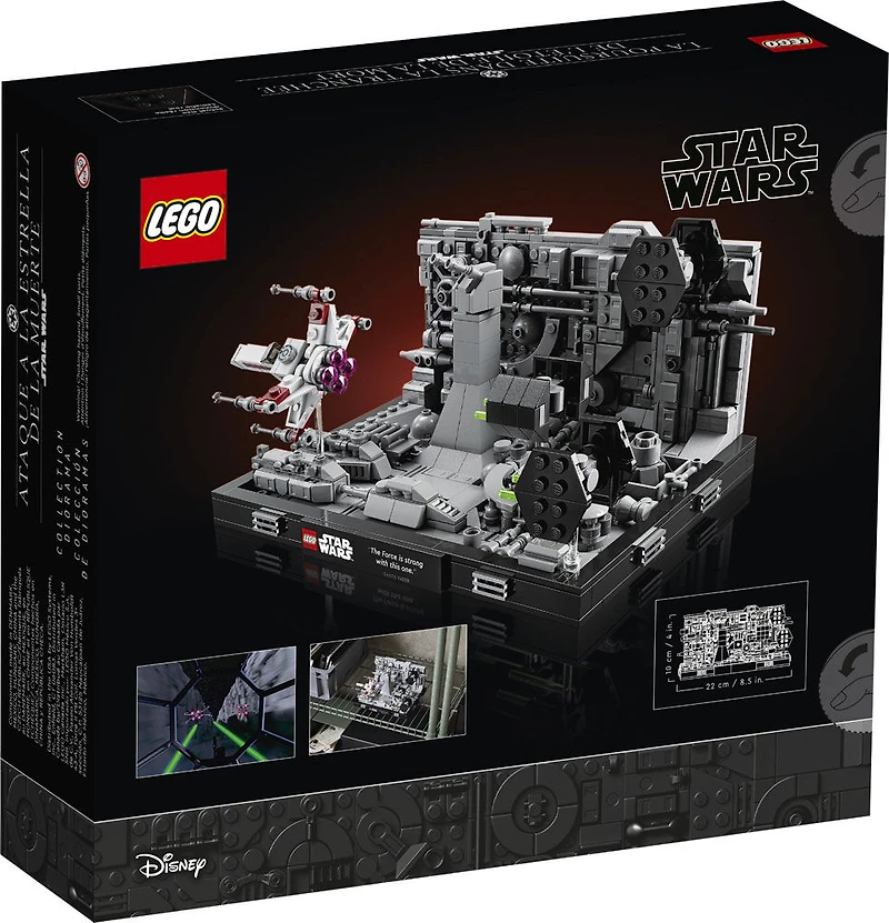 LEGO Star Wars Diorama de la poursuite dans la tranchée de l'Étoile de la Mort 75329 ; Ensemble de construction (665 pièces)