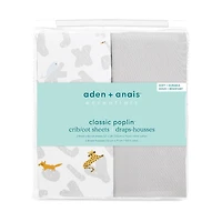 Drap De Coton Tissé - Alphabet Animaux 2Pk