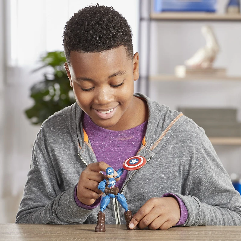 Marvel Avengers Bend and Flex  - Figurine articulée Captain America de 15 cm flexible