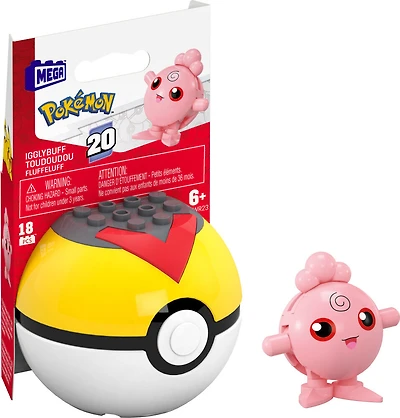 MEGA Pokémon Figurine articulée Toudoudou, 18 pièces