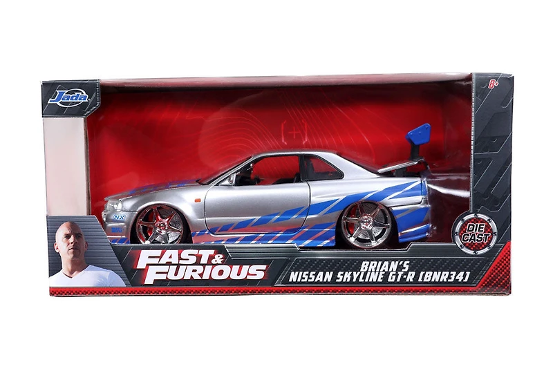 Fast & Furious - 1:24 Die-cast Vehicle - 2002 Nissan GT-R(R34)