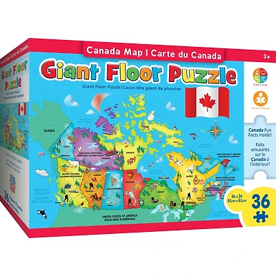 Masterpieces Puzzle Company Canada Map 36 Piece Floor Jigsaw Puzzle - English Edition