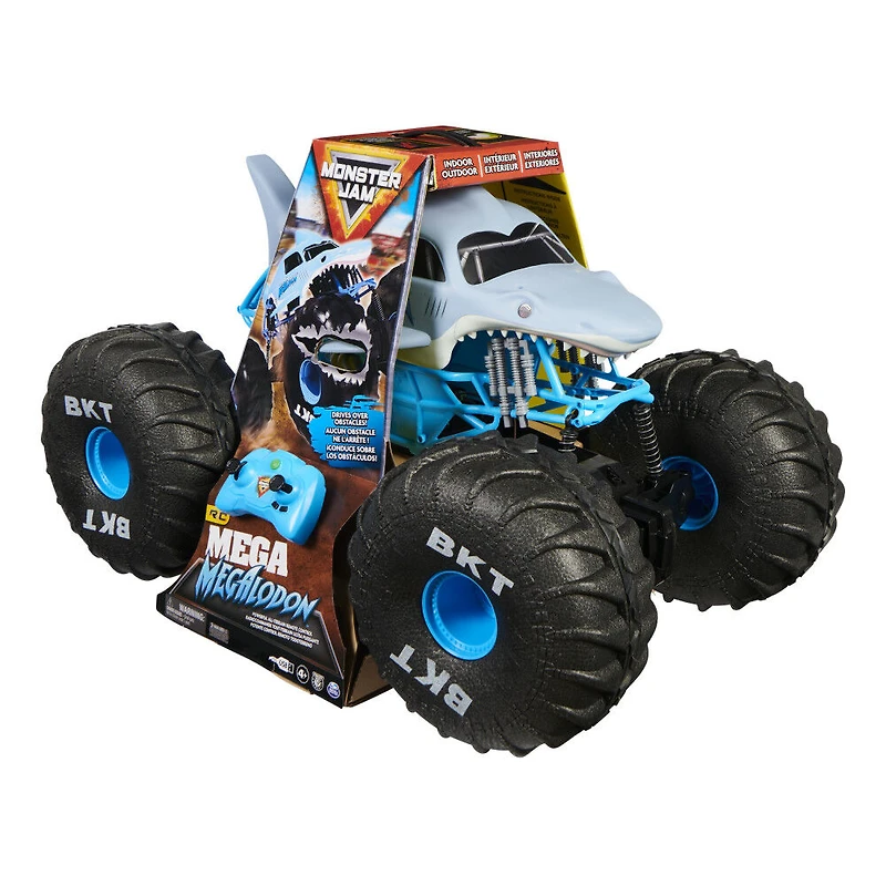 Monster Jam, Monster truck tout-terrain radiocommandé Mega Megalodon officiel, échelle 1:6