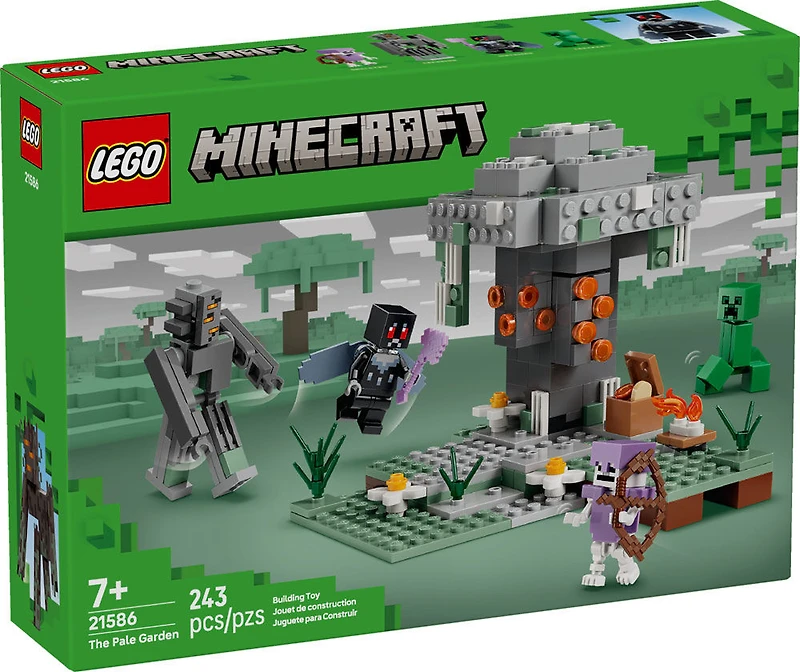 LEGO Minecraft Le Jardin Pâle - Ensemble de Construction en Briques - Jouet de Jeu de Biome avec Figurines Minecraft - 21586