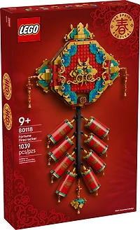 LEGO Festival du Printemps Le Pétard de la Chance, Jouet de Construction, Art Mural pour les Enfants de 9 Ans et Plus 80118