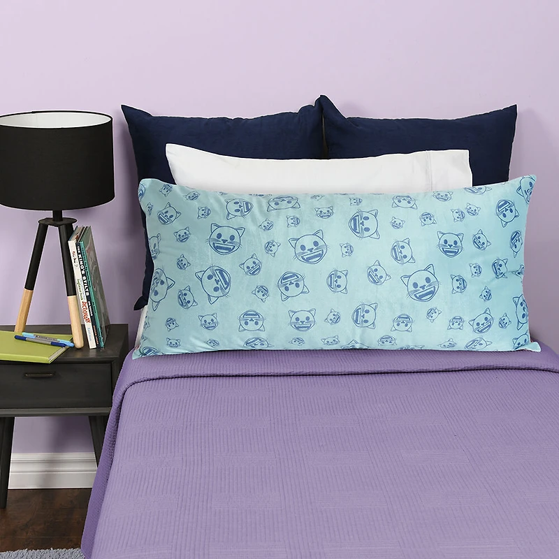 Emoji Plush Body Pillow 18"x36", Cat Mom