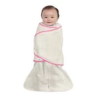 HALO SleepSack Swaddle - Ideal Temp - Oatmeal/Pink Small 3-6 Months