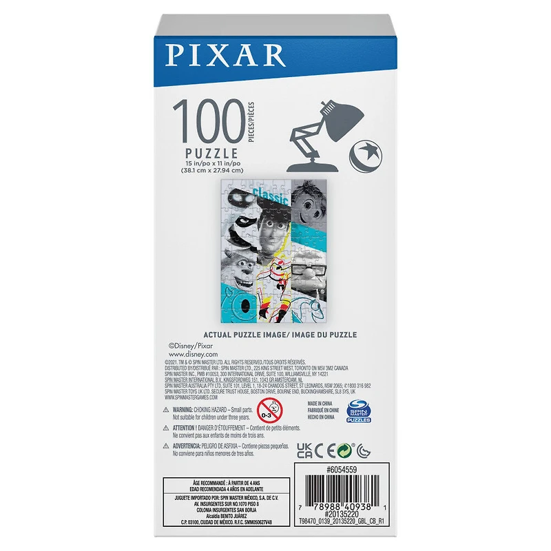 Pixar, Puzzle de 100 pièces, pour les familles et les enfants à partir de 4 ans