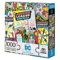 DC Comics, Justice League 1000-Piece Jigsaw Puzzle Wonder Woman Superman Comic Book Artwork with Poster Included