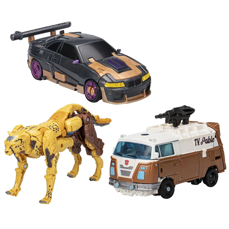 Transformers: Rise of the Beasts Buzzworthy Bumblebee Jungle Mission, Pack de 3 figurines de 12,5 cm - Notre exclusivité