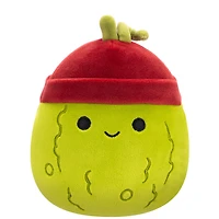Peluche Squishmallows 5" - Salim le cornichon avec le bonnet rouge