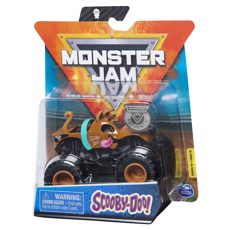 Monster Jam, Monster truck Scooby-Doo officiel, véhicule en métal moulé, série Ruff Crowd, échelle 1:64