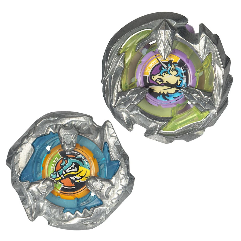 Beyblade X Bite Croc 3-60LF and Sting Unicorn 4-60P Top Dual Pack Set