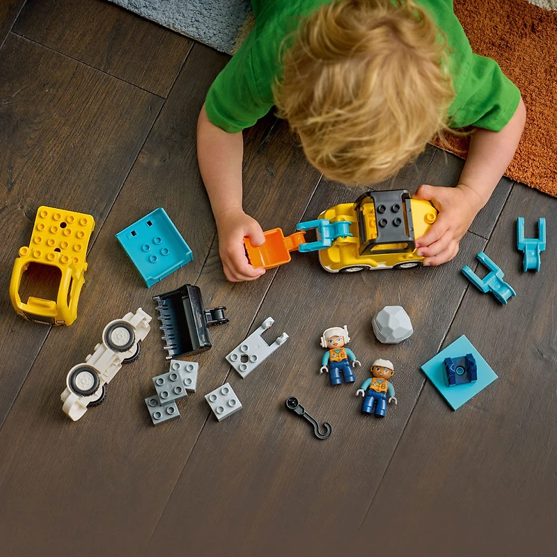 LEGO DUPLO Town 3 in 1 Construction Vehicles Toys for Toddlers, Boys, & Girls, Ages 2+ - 10475