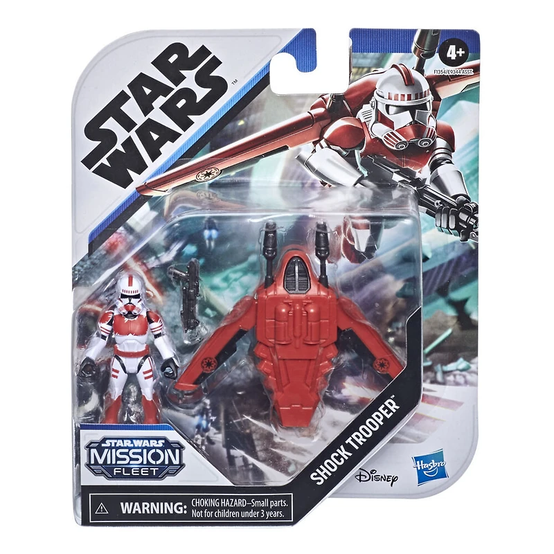 Star Wars Mission Fleet, Shock Trooper Une cité à sécuriser, classe équipement, figurine de 6 cm avec véhicule