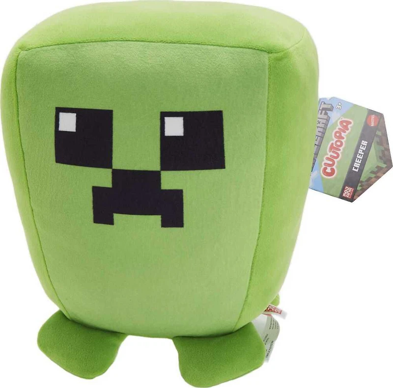 Minecraft Cuutopia 10-in Creeper Plush Character Pillow Doll, Collectible Toy