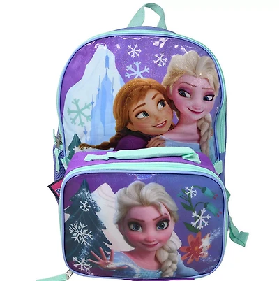 Frozen 16" Backpack with  Rectangle Lunch Bag