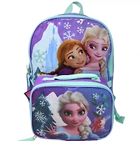 Frozen 16" Backpack with  Rectangle Lunch Bag