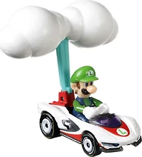 Hot Wheels-Véhicule Mario Kart avec personnage et aile