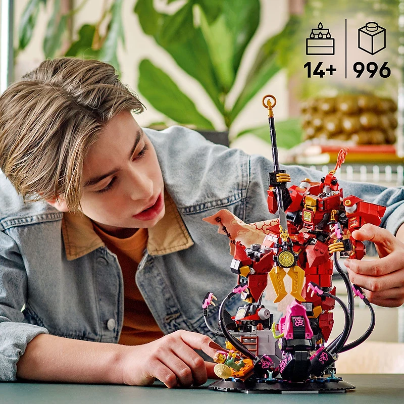 LEGO NINJAGO The Fire Knight Mech Building Toy - Model Building Kit for Teens, Ages 14+ - 71846
