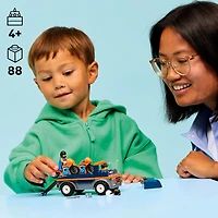 LEGO City Le transport de motos - Ensemble de construction de véhicules jouets - Camion plateau - 2 Figurines - 60491