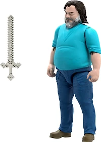 Minecraft Steve Large-Scale Action Figure, 12-inch Character Collectible Inspired by the Movie