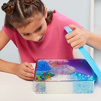 Orbeez Mixin' Slime , Coffret de plus de 2 500 Orbeez (micros, scintillantes, marbrées et phosphorescentes), 5 outils, boîte de rangement, unique, jouets sensoriels