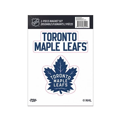 Ensemble de 2 aimants des Toronto Maple Leafs de la LNH