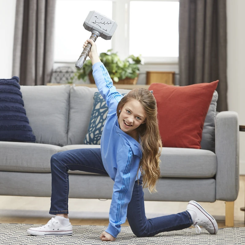 Marvel Studios Thor: Love and Thunder, Marteau électronique Mighty FX Mjolnir, déguisement pour enfants
