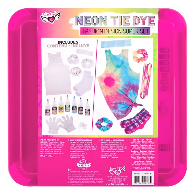 Super Ensemble De Design De Mode Néon Tie Dye