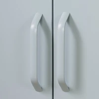 Crea Meuble de rangement avec 2 portes en métal Bleu