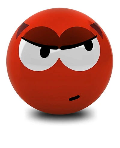 Balle De 6 po Émoticône Vilain