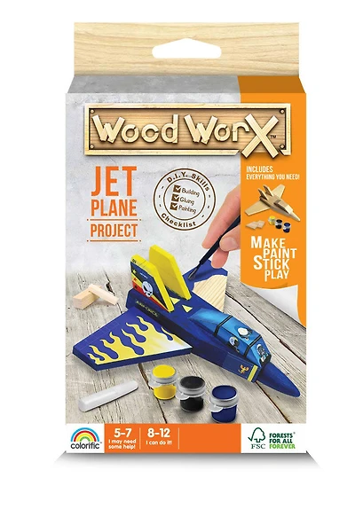 Mini Avion à réaction à assembler Wood WorX