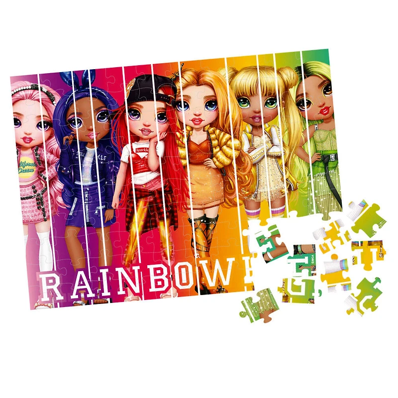 Rainbow High, Puzzle de 100 pièces avec boîte verticale pour rangement facile, pour les enfants à partir de 4 ans
