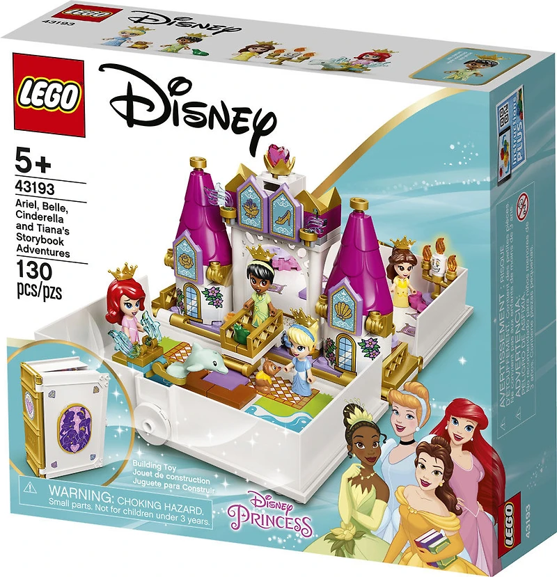 LEGO Disney Princess Les aventures d'Ariel, Belle, Cendrillon 43193 (130 pièces)