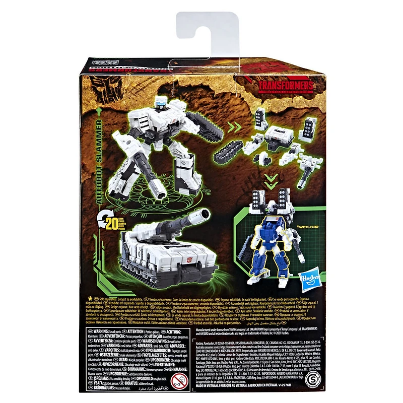Transformers Toys Generations War for Cybertron: Kingdom Deluxe WFC-K33 Autobot Slammer Action Figure