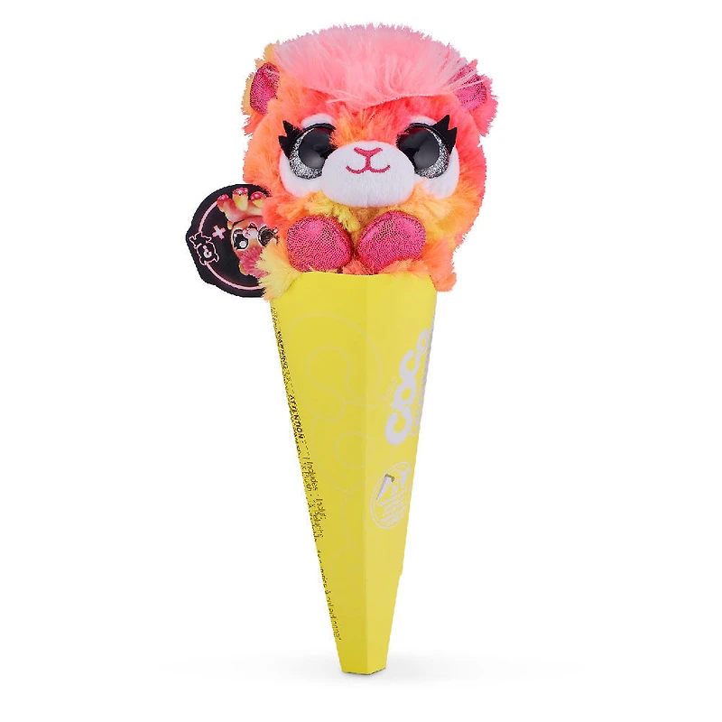 Coco Surprise Peluche néon avec cône avec surprise - 1 par commande, la couleur peut varier (Chacun vendu séparément, sélectionné au hasard)