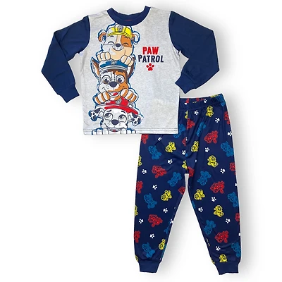 Paw Patrol 2 Piece PJ Set Long Sleeve Top And Pant Navy