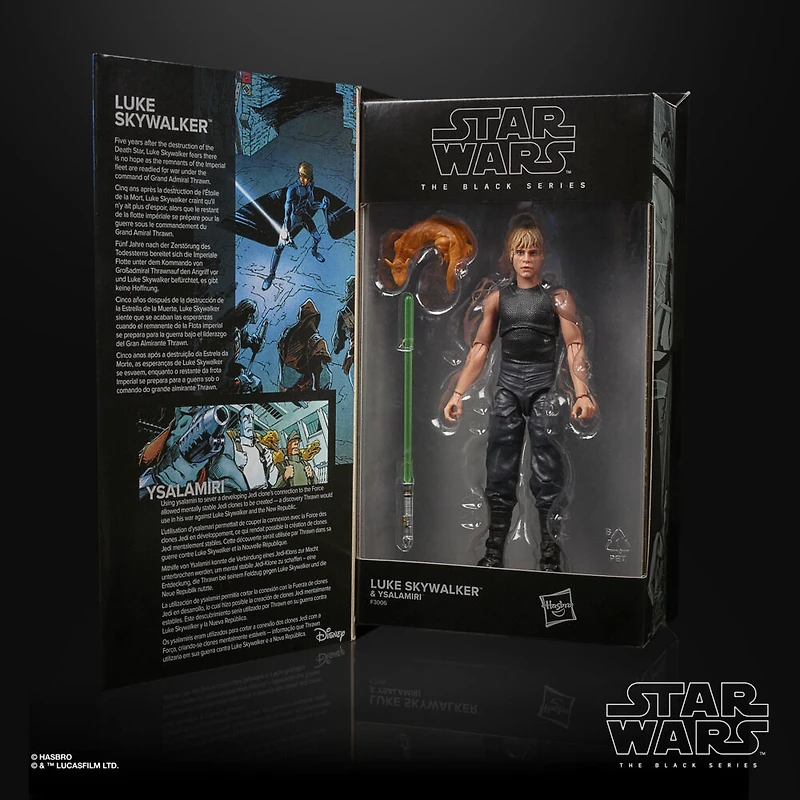 Star Wars The Black Series, Luke Skywalker & Ysalamiri, 50e anniversaire Lucasfilm, figurine articulée Star Wars: Heir to the Empire de 15 cm