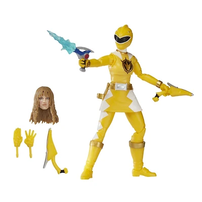 Power Rangers Lightning Collection, Dino Tonnerre Ranger Jaune, figurine articulée premium de 15 cm de collection avec accessoires
