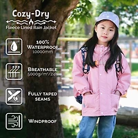 Kids Fleece Lined Rain Jackets | White Tulip
